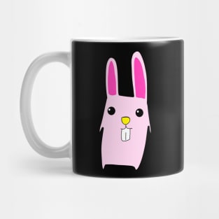 pink color bunny showing cute teeth Mug